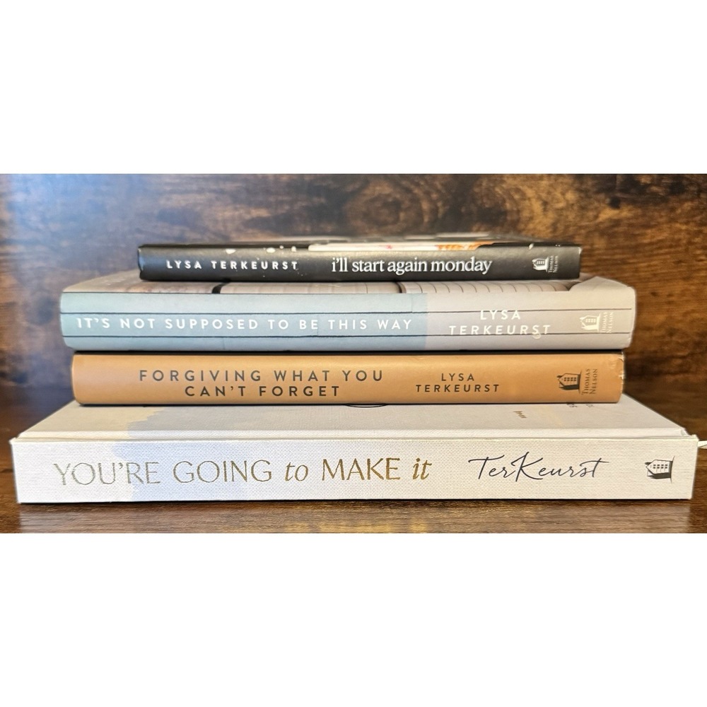Lot of 4 Lysa Terkeurst Hardcover Books Forgiving Start Again Monday Make It